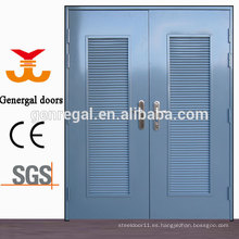 Puerta de acero glaseado ISO9001 con rejilla de ventilación